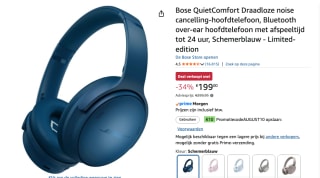 Bose QuietComfort draadloze noise cancelling-hoofdtelefoon voor €189 bij Amazon