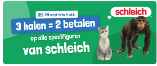 3 halen = 2 betalen op heel veel speelfiguren van Schleich bij Lobbes