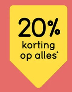 20% extra kassa korting op alles bij Leenbakker