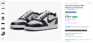 Tenis Nike Ebernon Low Premium AQ1774 por $764 | Oferta Mercado Libre