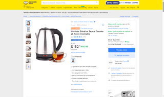 Hervidor Taurus Caronte 2L por $153 | Oferta Mercado Libre