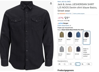 Jack & Jones denim overhemd voor €21,01 bij Amazon