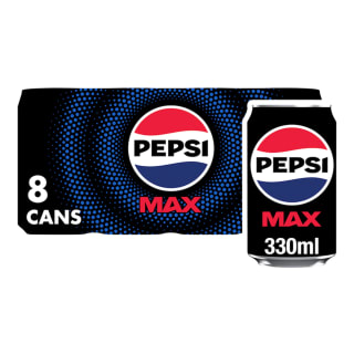 Pepsi Cola / Max / Cherry No Sugar – 8×330ml Cans for £4.25 w/ Code