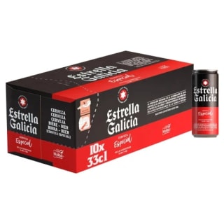 Cerveza Estrella Galicia especial pack de 10 latas 33 cl + 5,92€ cupón por 8,45€