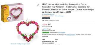 LEGO Hartvormige versiering voor €9,99