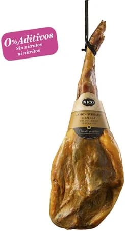 Jamón Serrano Gran Reserva sin aditivos 6.5/7.5 kg por 74.86€