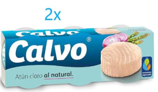 2 packs Calvo Atún Claro al Natural 3 x 80g por 4.68€