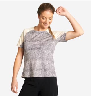 Maillot ciclismo mtb manga corta mujer Rockrider ST 100 beis por 3.59€
