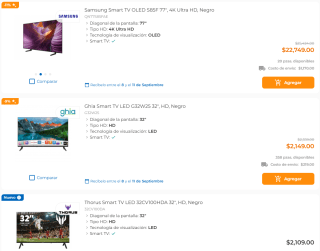 Varias Pantallas en Oferta en CyberPuerta
