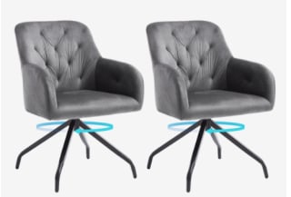 2 Kaufhof eetkamerstoelen van fluweel voor €83,26 bij Joybuy