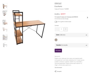 Escritorio Stay Elit por $879 | Suburbia