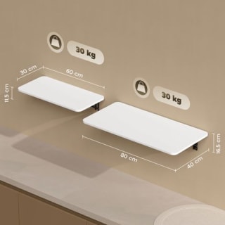 HOMCOM juego de 2 mesas plegables de pared por 31,99€