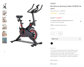 Bicicleta Spinning X-RUSH XR-BDSP por $2,499 | Liverpool