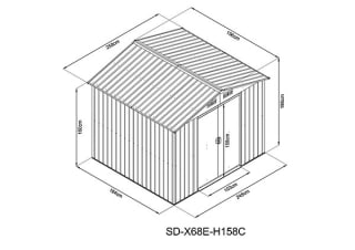 Abri de jardin en métal 5,06 m² pour 169,90€ chez Castorama