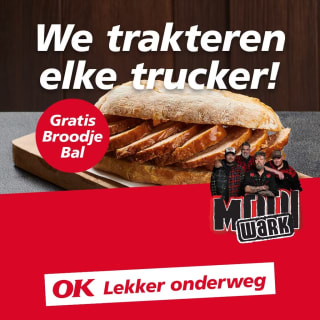 Gratis broodje bal voor vrachtwagenchauffeurs