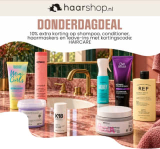 10% extra korting op shampoo, conditioner, haarmaskers en leave-ins bij Haarshop