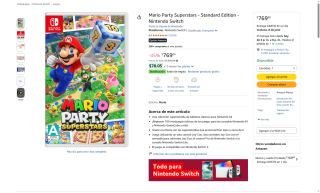 Mario Party Superstars para Nintendo Switch por $769 | Oferta Amazon