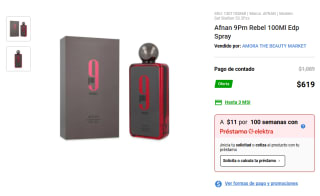 Perfume Afnan 9Pm Rebel 100ml por $619 | Oferta Elektra