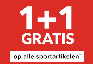 1 + 1 gratis op alle sportartikelen bij Scapino