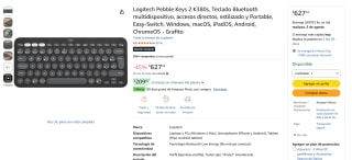 Logitech Pebble Keys 2 K380s por $627 en Amazon