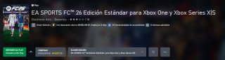 EA Sports FC 26 Edición Estándar por $98 | Oferta Xbox Store