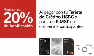 Hasta 20% de Bonificación | HSBC (6 MSI) Hot Sale 2026