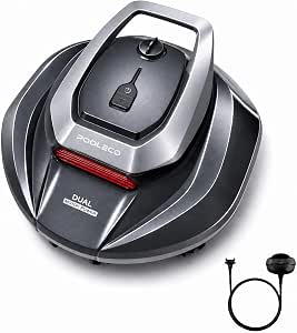 Robot Limpiafondos Piscina Inalámbrico, 2 Motores, 90Min, 80m² por 159.99€