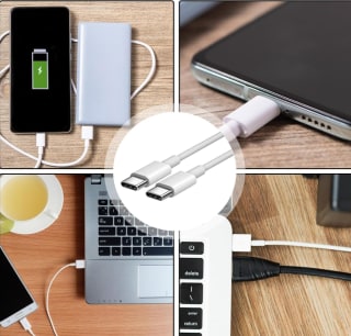 USB C naar USB 6A snellader kabel voor €2,48