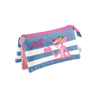 DOHE Estuche Escolar Triple Pink Panther Stripes con 3 Compartimentos por 1.99€