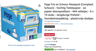 Page® vochtig toiletpapier - Fris en Schoon 6 x 74 stuks voor €10,50 bij Amazon