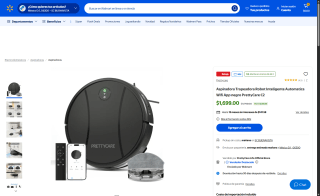 Aspiradora Robot PrettyCare C2 por $1,699 | Walmart