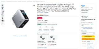 Cargador UGREEN Nexode Pro 160W por $1,196 | Oferta Amazon