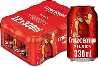 24 latas de cerveza Cruzcampo Lager 33 cl por 11,96€