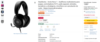 Audífonos SteelSeries Arctis Nova 1 por $399 | Oferta Amazon