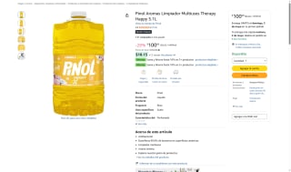 Limpiador Pinol Therapy por $100 | Oferta Amazon