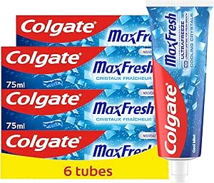 Lot de 6 Tubes de 75ml de Dentifrice Colgate Max Fresh à 14,94€