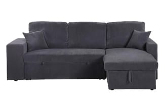 Canapé d'angle en velours côtelé convertible Habitat Et Jardin de 3 places à 509€