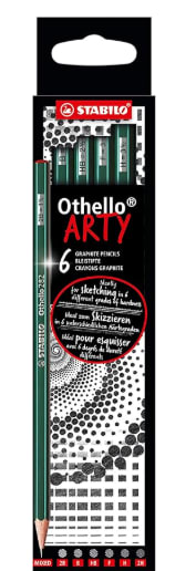 STABILO - Lápiz de grafito - Othello - ARTY - Pack de 6 - por 1.98€