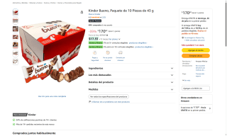 Kinder Bueno Chocolate Italiano 10 Piezas por $171 | Oferta Amazon