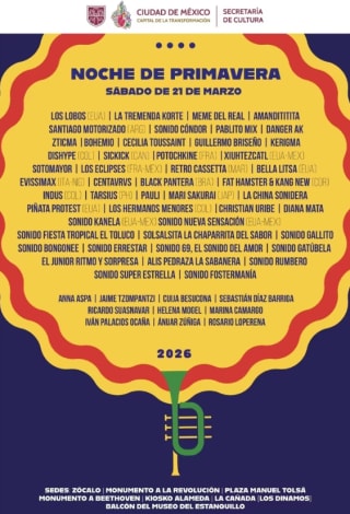 Conciertos Gratis Los Lobos, Meme del Real y más | Noche de Primaveras CDMX