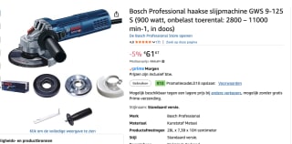 Bosch Professional haakse slijpmachine voor €61,67 bij Amazon