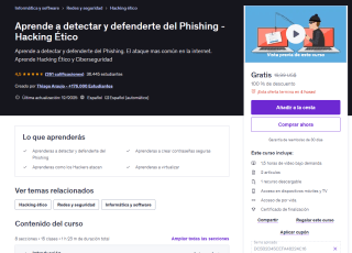 Curso Gratis: Aprende a Detectar y Defenderte del Phishing - Hacking Ético | Udemy