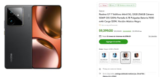 Realme GT 7 256GB por $8,447 | Oferta Walmart (BBVA)
