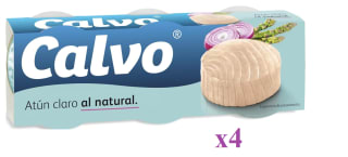 4 packs Calvo Atún Claro al Natural 3 x 80g por 7.21€