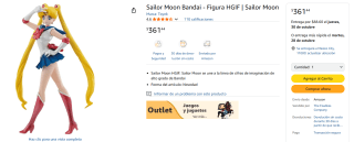 Figura Sailor Moon Bandai por $361 | Oferta Amazon