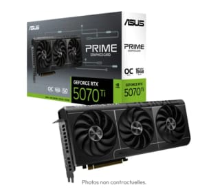 Carte graphique Asus PRIME GeForce RTX 5070 Ti 16GB GDDR7 OC Edition à 999,99€