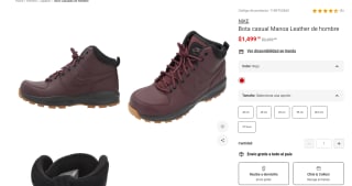 Nike Bota Manoa Leather Roja por $1,499 | Oferta Liverpool