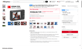 Cámara KODAK PIXPRO FZ55-RD 16MP por $2,600 | AliExpress