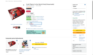 Vinilo Scott Pilgrim Vs the World por $564 | Oferta Amazon