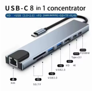 USB C Hub 8 en 1 7 en 2 7 en 1 3 en 1 tipo C 3,1. 4K adaptador HDMI $2.580 AliExpress